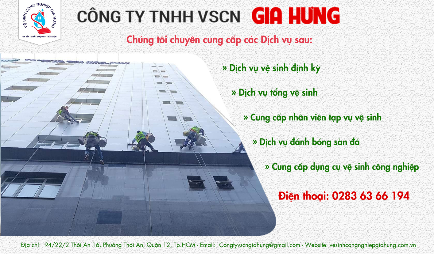 Bảng giá dịch vụ vệ sinh công nghiệp